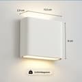 Pikkukuva 9 / 9: Brilliant | Welbie LED ulkoseinävalaisin 11,5 cm valkoinen | 1x integroitu LED, integroitu 10W LED, (700lm, 3000K)
