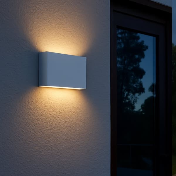 Brilliant | Welbie LED udendørs væglampe 17,5 cm hvid | 1x LED integreret, 14W LED integreret, (1300lm, 3000K)