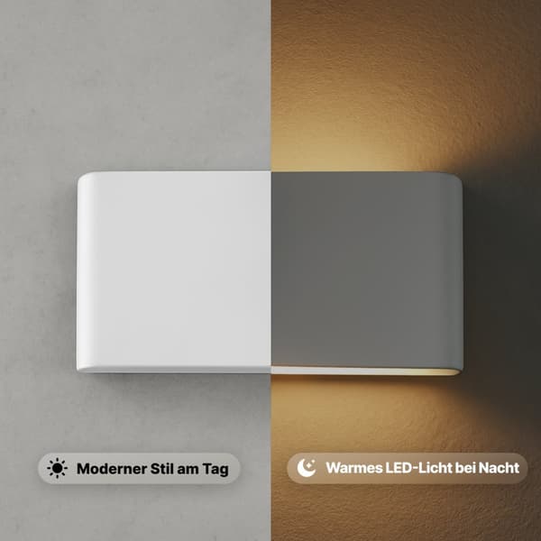 Brilliant | Welbie LED udendørs væglampe 17,5 cm hvid | 1x LED integreret, 14W LED integreret, (1300lm, 3000K)