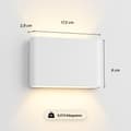 Miniatyrbillede 9 af 9: Brilliant | Welbie LED udendørs væglampe 17,5 cm hvid | 1x LED integreret, 14W LED integreret, (1300lm, 3000K)