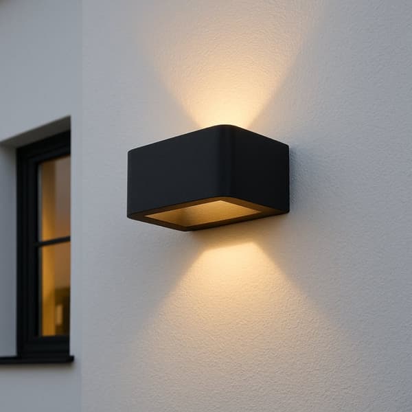 Brilliant | Golda LED udendørs væglampe 15x12cm sort | 1x LED integreret, 6,9W LED integreret, (660lm, 3000K)
