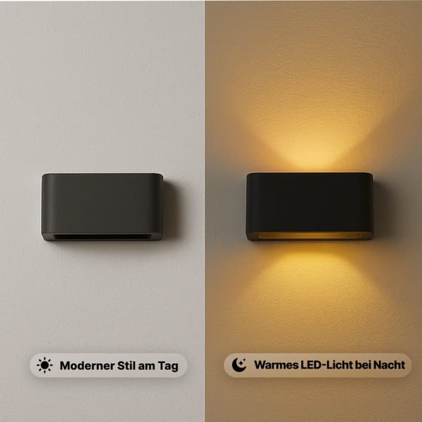 Brilliant | Golda LED udendørs væglampe 15x12cm sort | 1x LED integreret, 6,9W LED integreret, (660lm, 3000K)