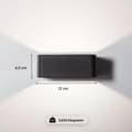 Miniatyrbillede 9 af 9: Brilliant | Golda LED udendørs væglampe 15x12cm sort | 1x LED integreret, 6,9W LED integreret, (660lm, 3000K)