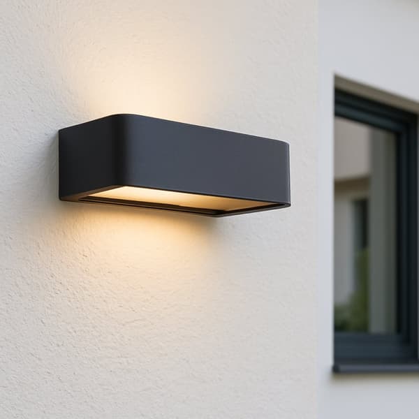 Brilliant | Golda LED udendørs væglampe 22x13cm sort | 1x LED integreret, 7W LED integreret, (510lm, 3000K)