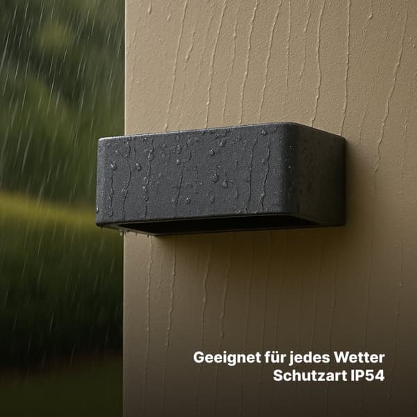 Brilliant | Golda LED udendørs væglampe 22x13cm sort | 1x LED integreret, 7W LED integreret, (510lm, 3000K)