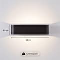 Miniatyrbillede 9 af 9: Brilliant | Golda LED udendørs væglampe 22x13cm sort | 1x LED integreret, 7W LED integreret, (510lm, 3000K)