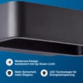 Miniatyrbillede 2 af 9: Brilliant | Golda LED udendørs væglampe 22x13cm sort | 1x LED integreret, 7W LED integreret, (510lm, 3000K)