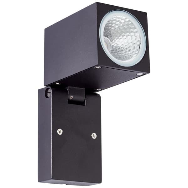 Brilliant | Burk LED ulkoseinävalaisin musta | 1x integroitu LED, integroitu 6W LED, (600lm, 3000K)