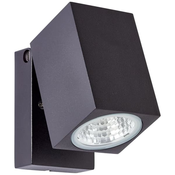 Brilliant | Burk LED ulkoseinävalaisin musta | 1x integroitu LED, integroitu 6W LED, (600lm, 3000K)