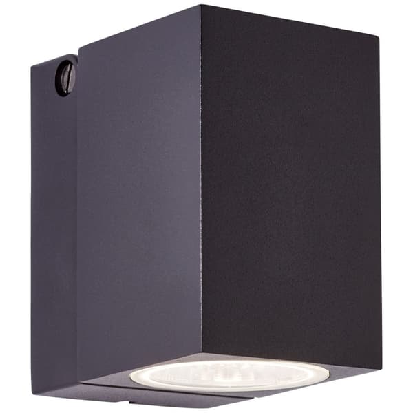 Brilliant | Burk LED ulkoseinävalaisin musta | 1x integroitu LED, integroitu 6W LED, (600lm, 3000K)