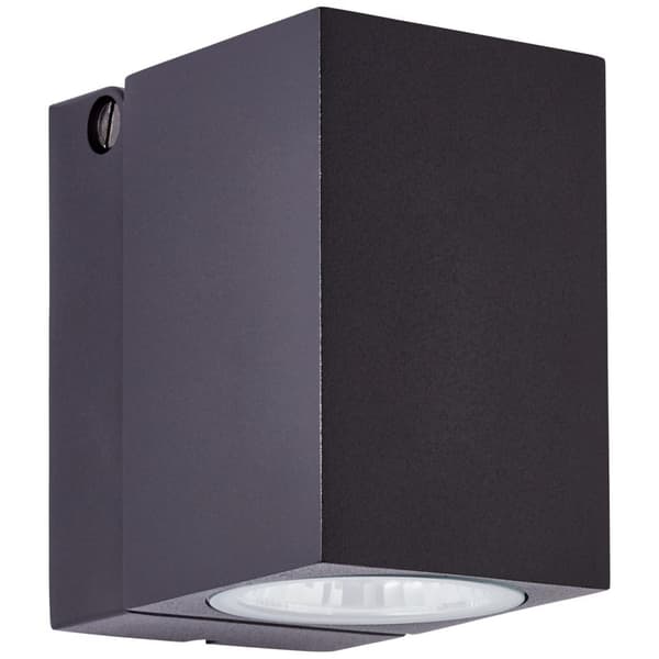 Brilliant | Burk LED ulkoseinävalaisin musta | 1x integroitu LED, integroitu 6W LED, (600lm, 3000K)