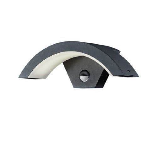 Trio 220969142 Vägglampa med infälld rörelsedetektor LED Antracit IP54 6 W