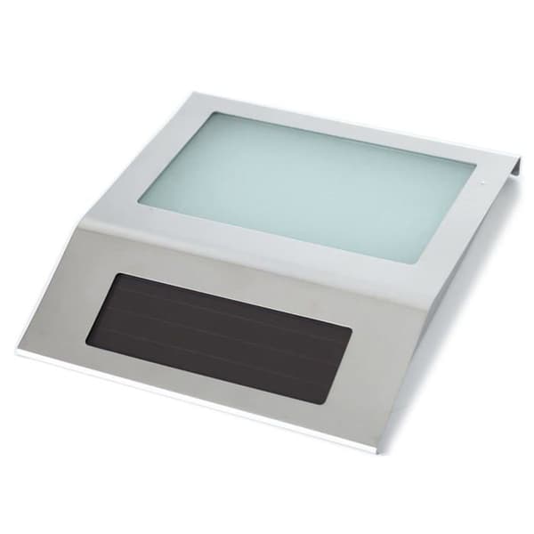 LED solcellslampa - Maclean - MCE172 - Rostfritt stål - 18x3x20 cm - Utomhusträdgård