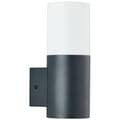 Miniatyrbillede 2 af 3: Brilliant Aberdeen udendørs væglampe, stående, antracit, rustfrit stål/plast, 1x QA60, E27, 28 W