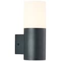 Miniatyrbillede 1 af 3: Brilliant Aberdeen udendørs væglampe, stående, antracit, rustfrit stål/plast, 1x QA60, E27, 28 W
