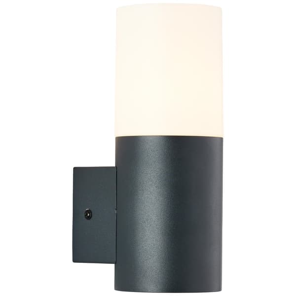 Brilliant Aberdeen udendørs væglampe, stående, antracit, rustfrit stål/plast, 1x QA60, E27, 28 W
