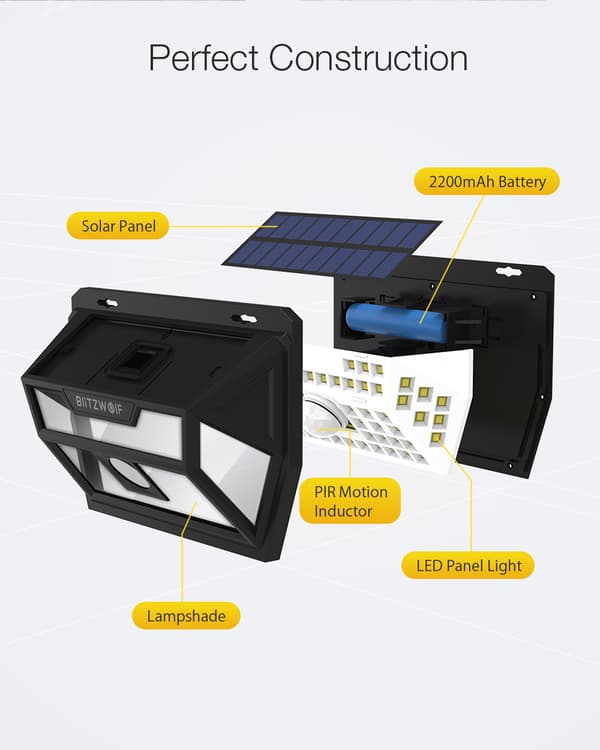 62 LED Solar Power Light PIR Bevægelsessensor Væglampe Vidvinkel Vandtæt Sikkerhedslampe til Udendørs Havesti Yard