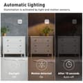 Miniatyrbild 4 av 4: LED Vägglampa - SM15219 - Rörelsedetektor - Ljusdetektor - Pack om 3 - Inomhus