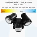 Miniatyrbild 4 av 4: ELRO LF80 Duo LED utomhuslampa med rörelsedetektor - 2 x 10 W - 1200 LM - IP54 vattentät - svart
