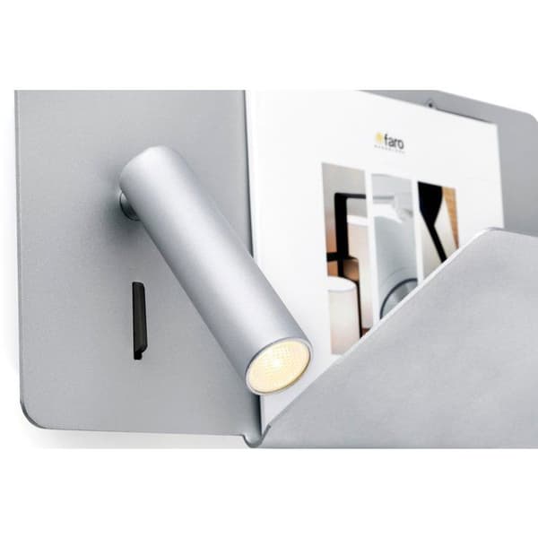 Vägglampa - Faro Barcelona - Suau - Silver - LED - 3W - 140lm