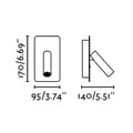 Miniatyrbild 3 av 3: Vägglampa - Faro Barcelona - Suau - 140 Lm - 3W - Integrerad LED