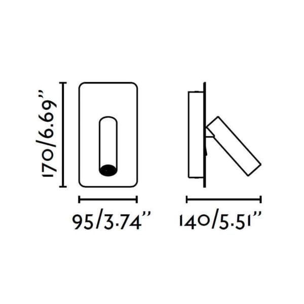 Vägglampa - Faro Barcelona - Suau - 140 Lm - 3W - Integrerad LED