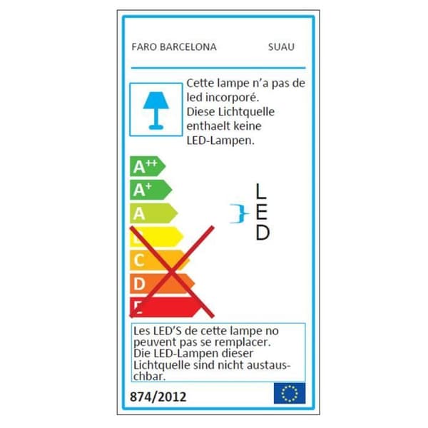 Vägglampa - Faro Barcelona - Suau - 140 Lm - 3W - Integrerad LED