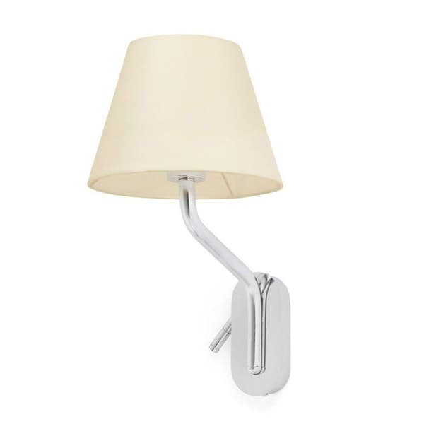 Läsningslampa - Faro - ETERNA - Vägglampa Krom - E27 - Modern design - Inomhus