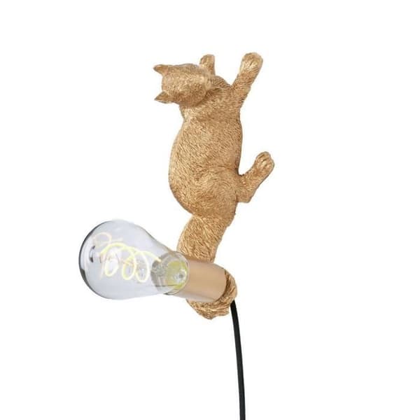 PUFF-Vägglampa Squirrel Resin L26cm Gold Globen Lighting | designad av Tess Palm
