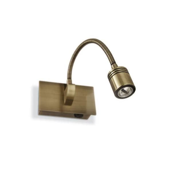 Vägglampa - IDEAL LUX - DYNAMO - Åldrat mässing - 1x3W - Inbyggd LED