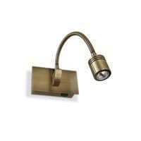 Vägglampa - IDEAL LUX - DYNAMO - Åldrat mässing - 1x3W - Inbyggd LED
