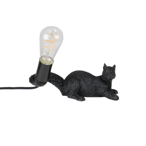 PUFF-Vägglampa Squirrel Resin L26cm Black Globen Lighting | designad av Tess Palm