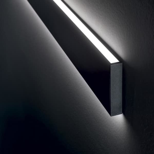 Vägglampa - Dekorativ - Inbyggd LED - Svart - 3000K - 120 cm - Nutida