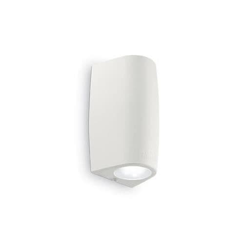 Keope AP2 Liten vit vägglampa - Ideal Lux - Högpresterande harts - Satin transparent akryl
