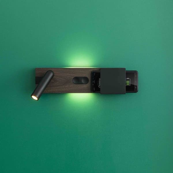 Faro MAGOS - Integrerad LED-läslampa Brun vägglampa, 2700K
