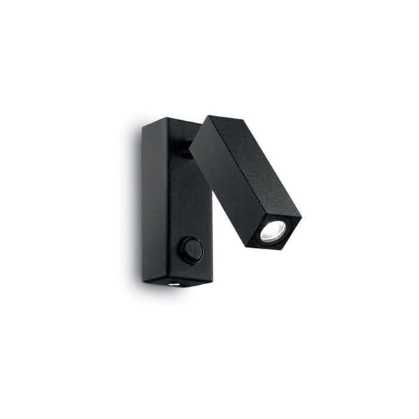 Vägglampa PAGE Square Black 1x3W - IDEAL LUX - 142241