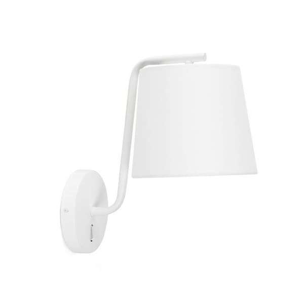 Berni Vit Lampskärm Vägglampa 1x E27 20W - FARO - 29326