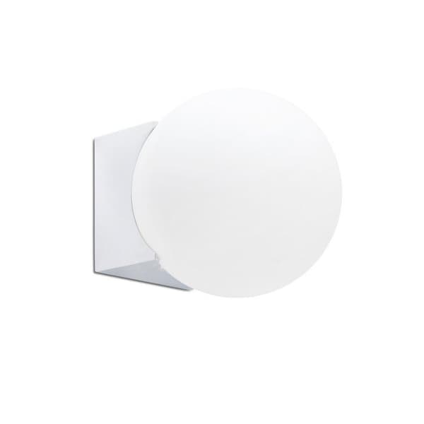 Badrumsvägglampa - FARO - Lago - Metall/Glas - Ø15cm - IP44 Krom