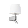 Miniatyrbild 3 av 3: Vägglampa - Faro - Rum - LED - Vit - H29cm - Metall och Textil