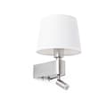 Miniatyrbild 1 av 3: Vägglampa - Faro - Rum - LED - Vit - H29cm - Metall och Textil