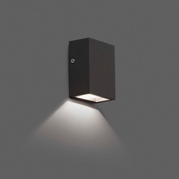 Mörkgrå trädgårdsvägglampa - FARO - Canon - LED - Utomhus