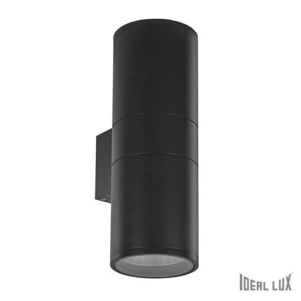Designer utomhusvägglampa - IDEAL LUX - Gun Black Aluminium - 2 glödlampor - 60W - IP54