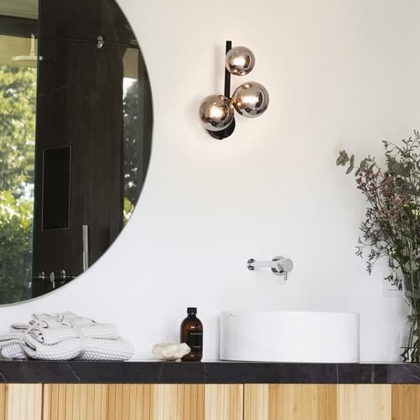 Vägglampa - Ideal Lux - PERLAGE - 3 Globor - Svart Metall - Modern Design