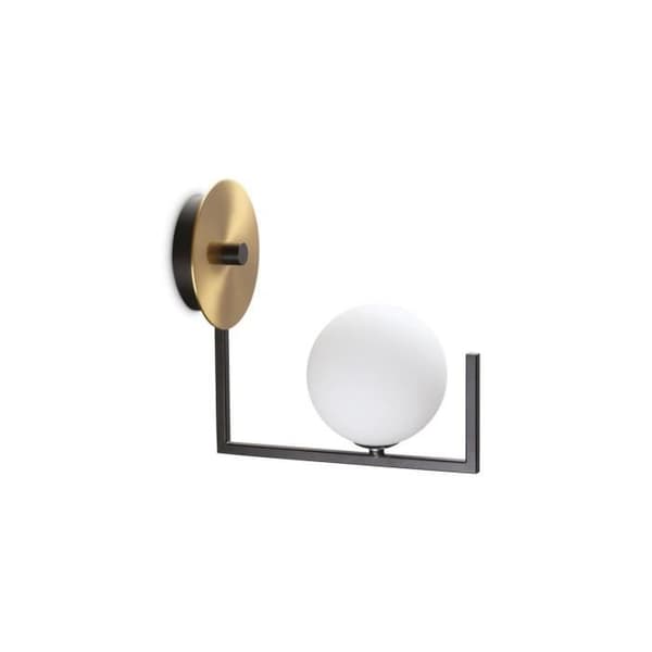 Vägglampa - IDEAL - FÅGLAR - Svart klot - Metall och glas - 1 G9-lampa