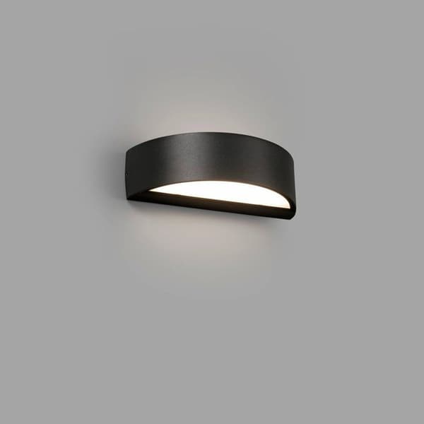 Svart LED-vägglampa - Faro Barcelona - Utomhus - IP65