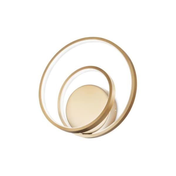 LED Vägglampa - SWIRL - Dekorativt guld - 3000K - Metall - Inomhus - 1 glödlampa ingår