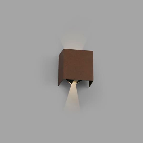 OLAN LED Rust vägglampa Rostfärgad