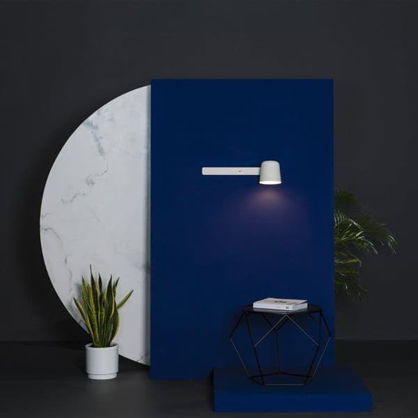 Vägglampa - FARO - TILA - Vit dun - E27 - Modern design - 46cm