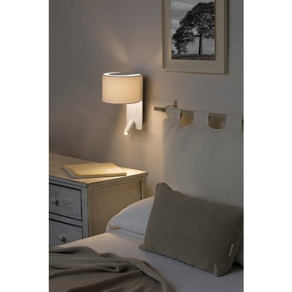 Faro Barcelona 64304 - FOLD Vit vägglampa med LED-spelare från NUT CREATIVE