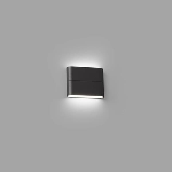 Faro Aday LED utomhusvägglampa Antracitgrå Aluminium 70645 - 1 LED-lampa - 6W - IP54